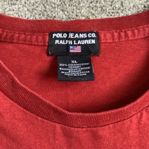 Men’s vintage Ralph Lauren T-shirt red size xl - Picture 3 of 3